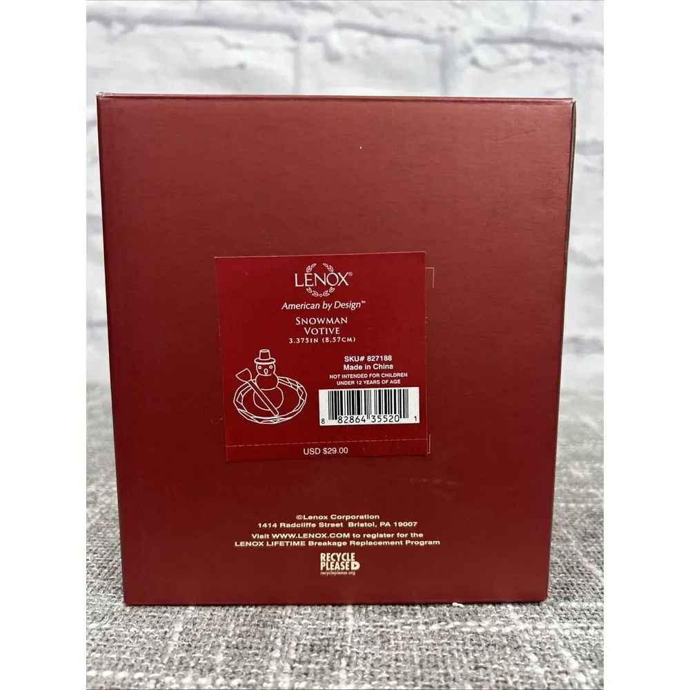 Lenox snowman votive